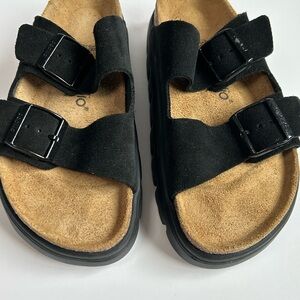 NWOT Birkenstock Papillio Black Suede Sandals